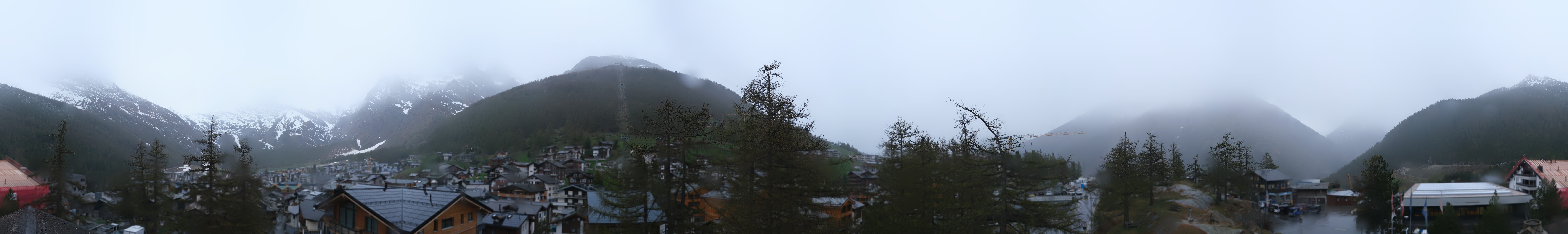 Archiv Foto Webcam Saas Fee: Blick in den Ortskern