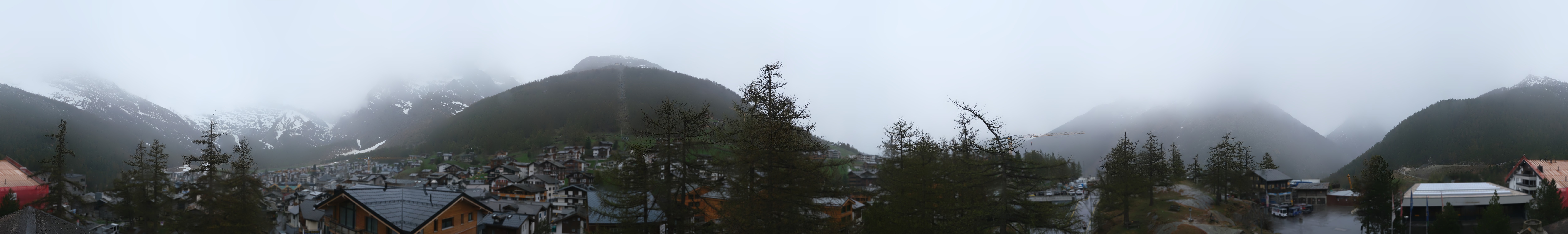Archiv Foto Webcam Saas Fee: Blick in den Ortskern