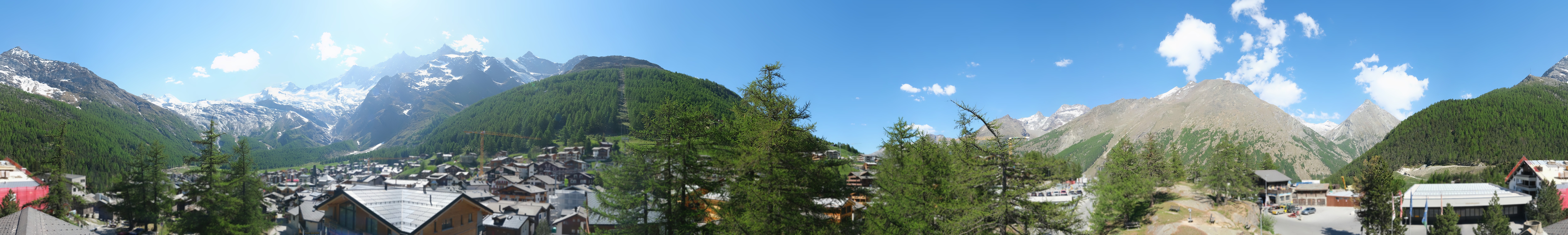 Archiv Foto Webcam Saas Fee: Blick in den Ortskern
