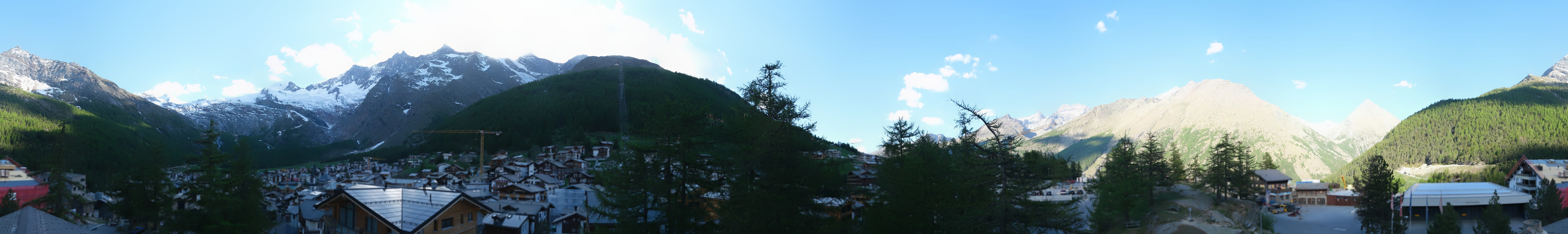 Archiv Foto Webcam Saas Fee: Blick in den Ortskern