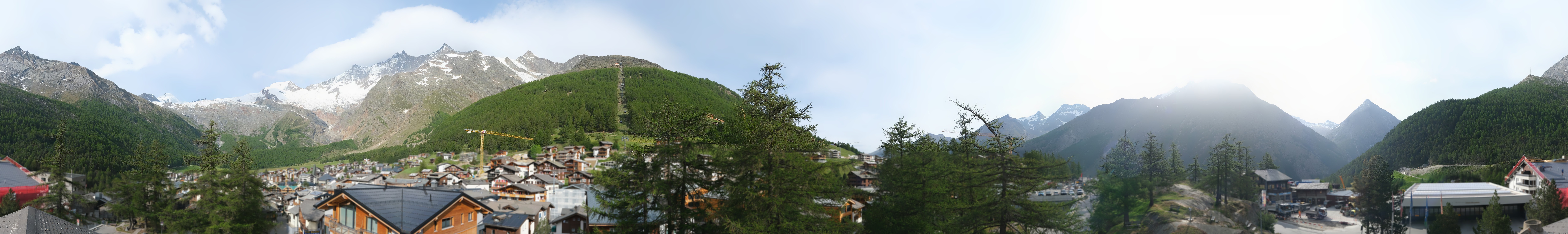 Archiv Foto Webcam Saas Fee: Blick in den Ortskern