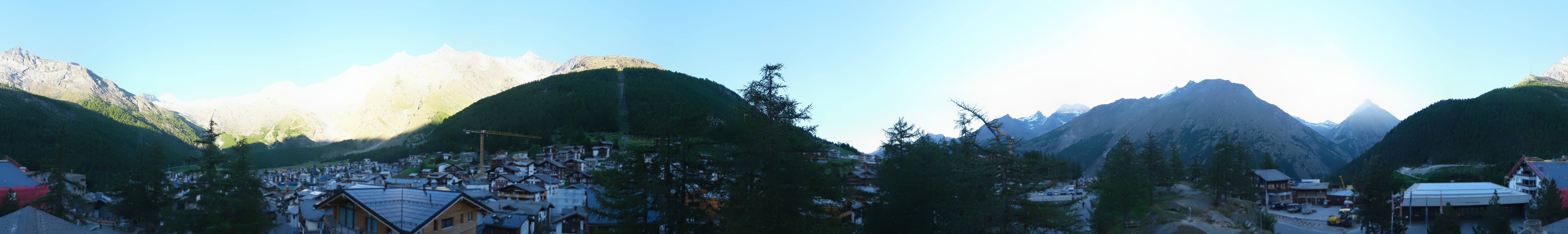 Archiv Foto Webcam Saas Fee: Blick in den Ortskern