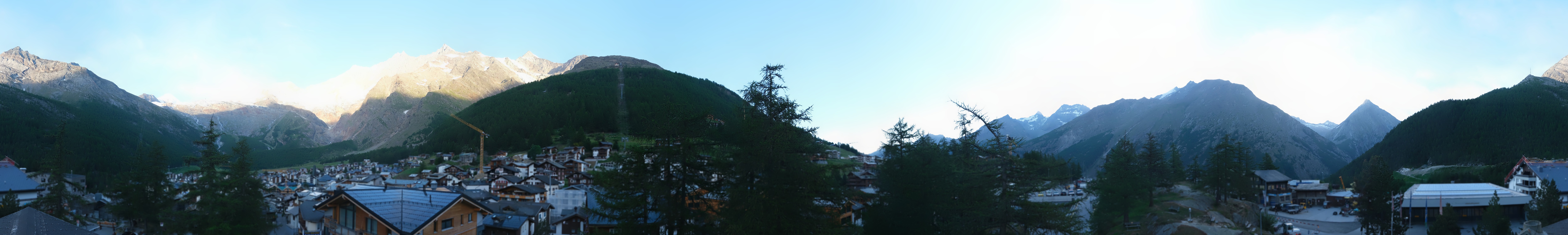 Archiv Foto Webcam Saas Fee: Blick in den Ortskern
