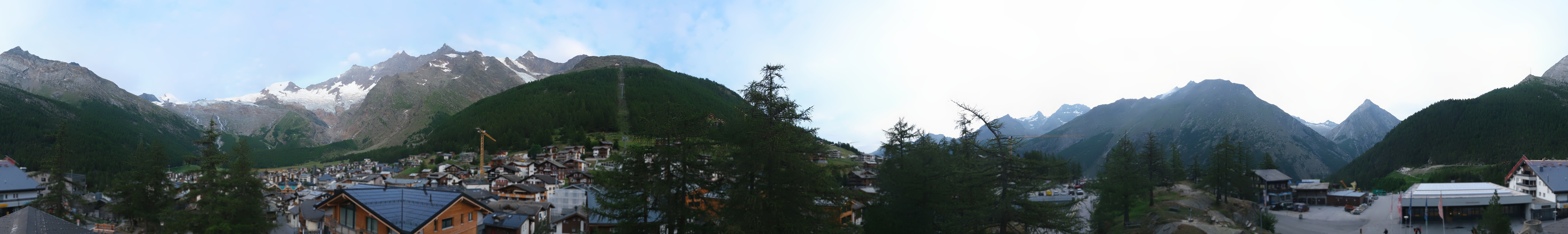 Archiv Foto Webcam Saas Fee: Blick in den Ortskern
