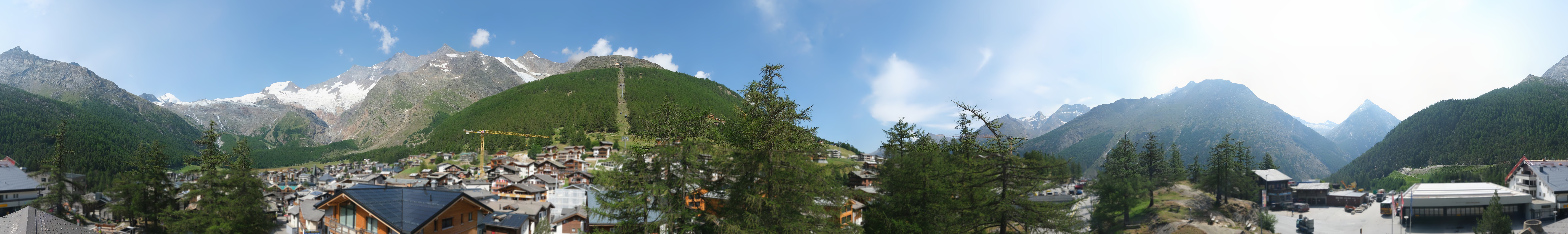 Archiv Foto Webcam Saas Fee: Blick in den Ortskern