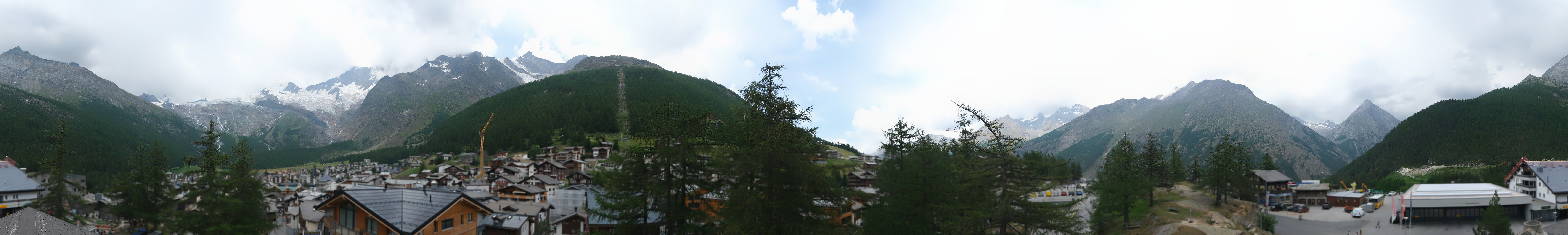 Archiv Foto Webcam Saas Fee: Blick in den Ortskern