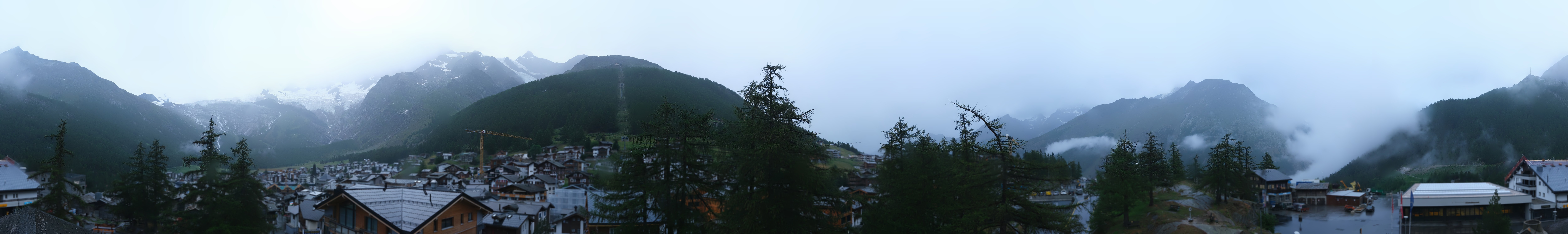 Archiv Foto Webcam Saas Fee: Blick in den Ortskern