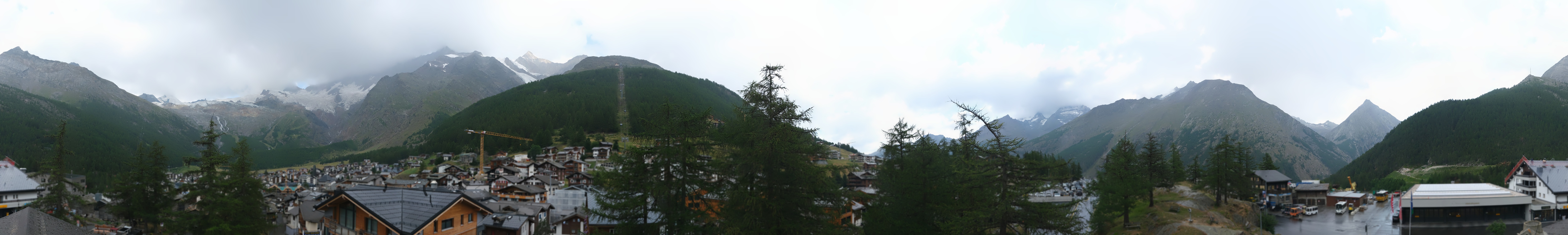 Archiv Foto Webcam Saas Fee: Blick in den Ortskern