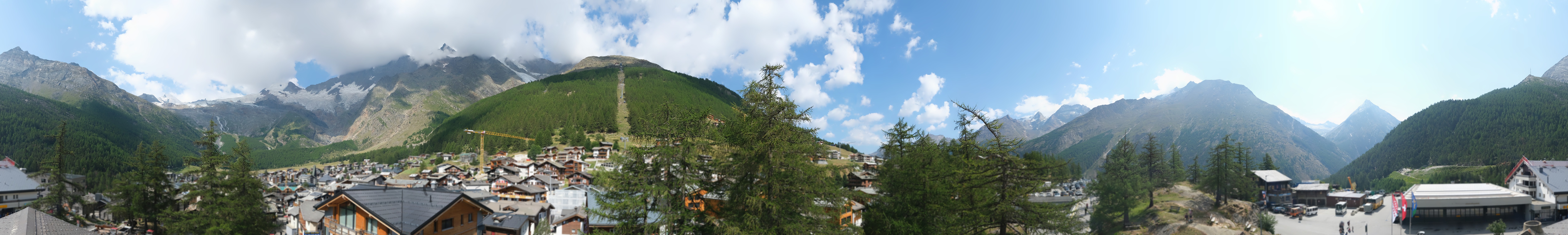 Archiv Foto Webcam Saas Fee: Blick in den Ortskern