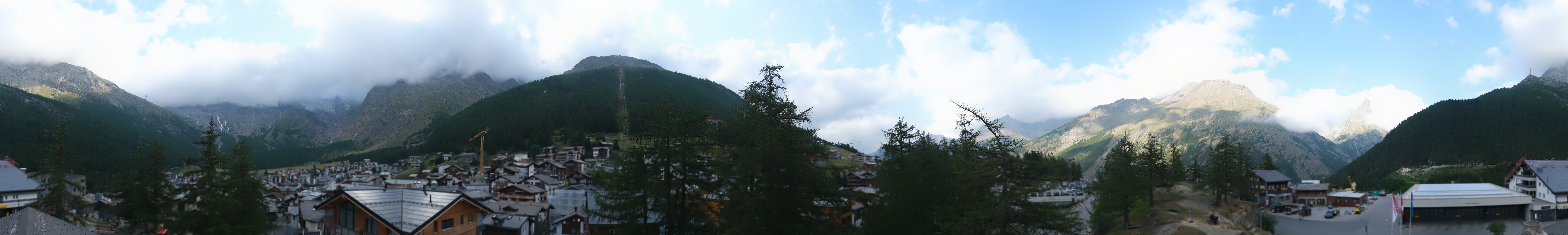 Archiv Foto Webcam Saas Fee: Blick in den Ortskern