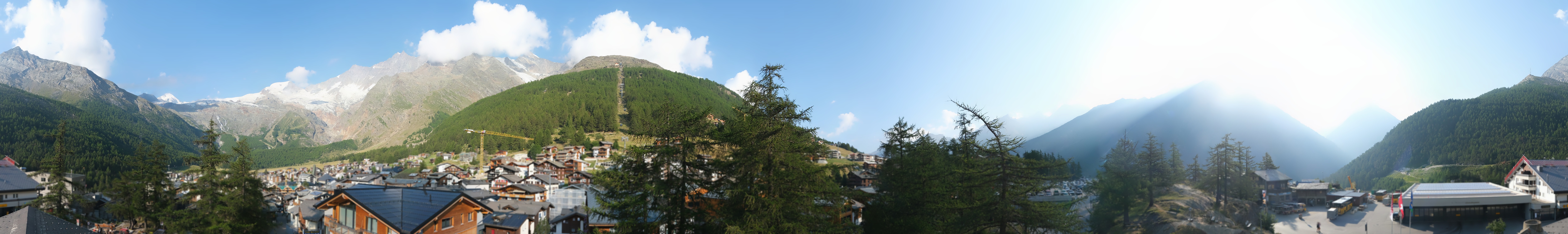 Archiv Foto Webcam Saas Fee: Blick in den Ortskern