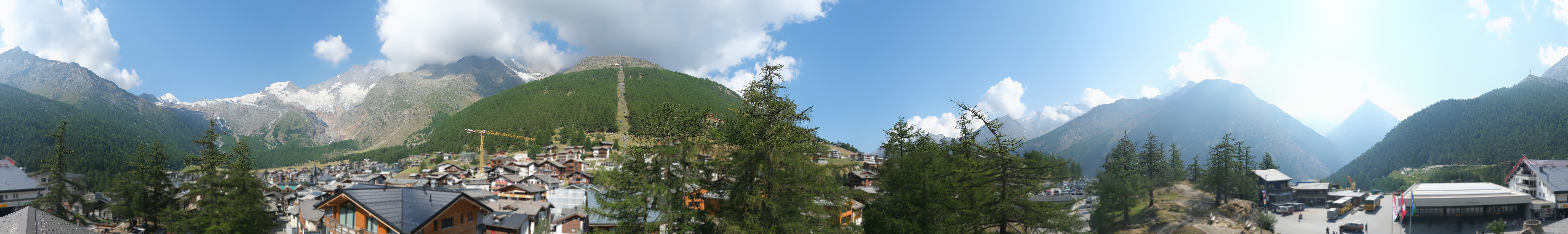 Archiv Foto Webcam Saas Fee: Blick in den Ortskern