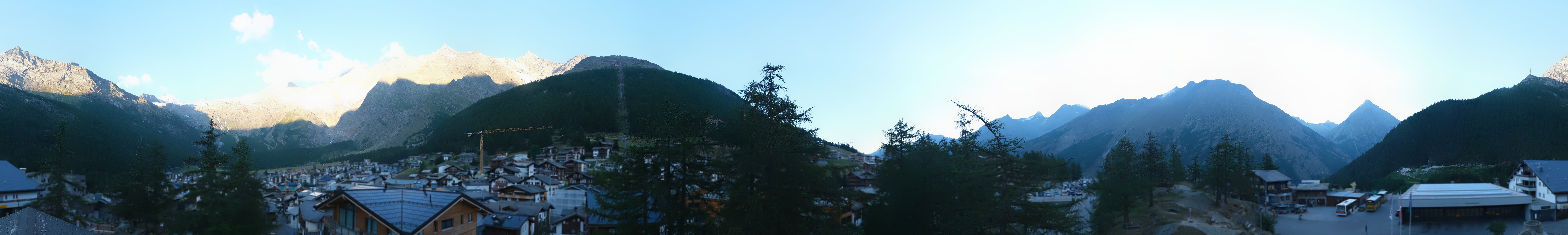 Archiv Foto Webcam Saas Fee: Blick in den Ortskern
