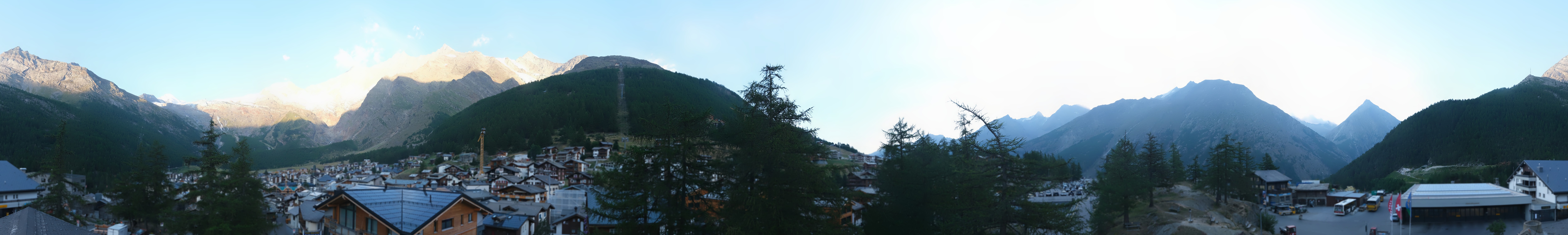 Archiv Foto Webcam Saas Fee: Blick in den Ortskern