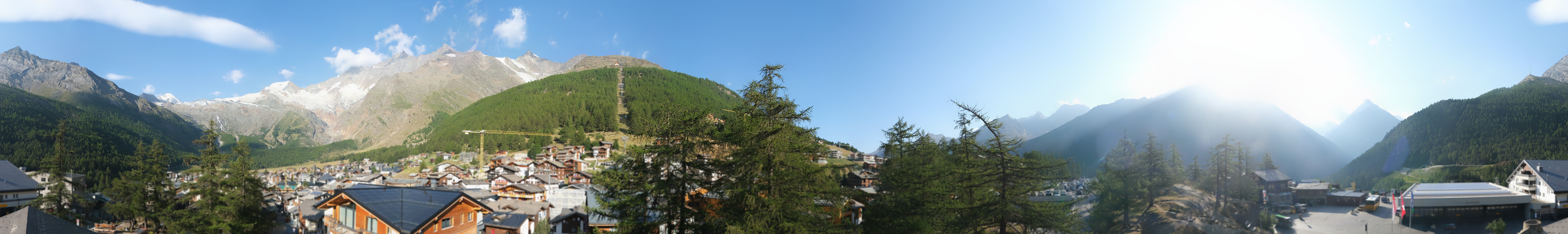 Archiv Foto Webcam Saas Fee: Blick in den Ortskern