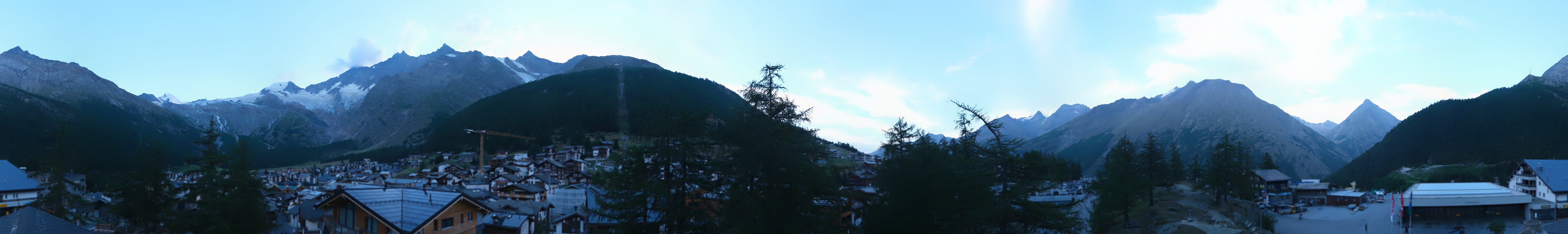 Archiv Foto Webcam Saas Fee: Blick in den Ortskern