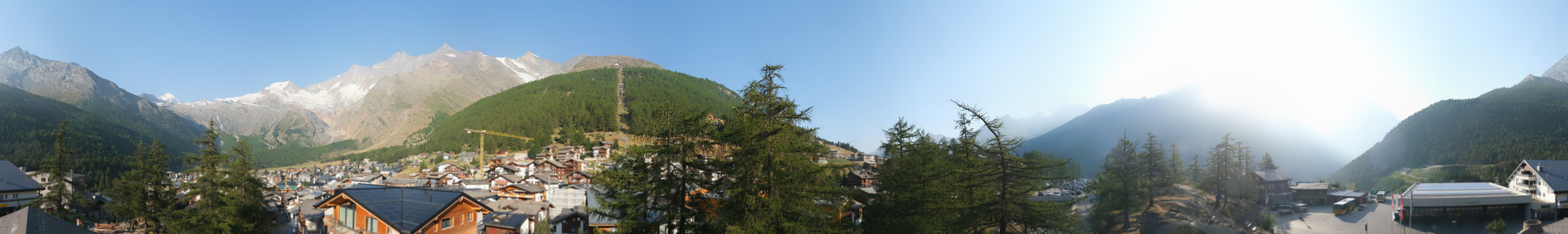 Archiv Foto Webcam Saas Fee: Blick in den Ortskern