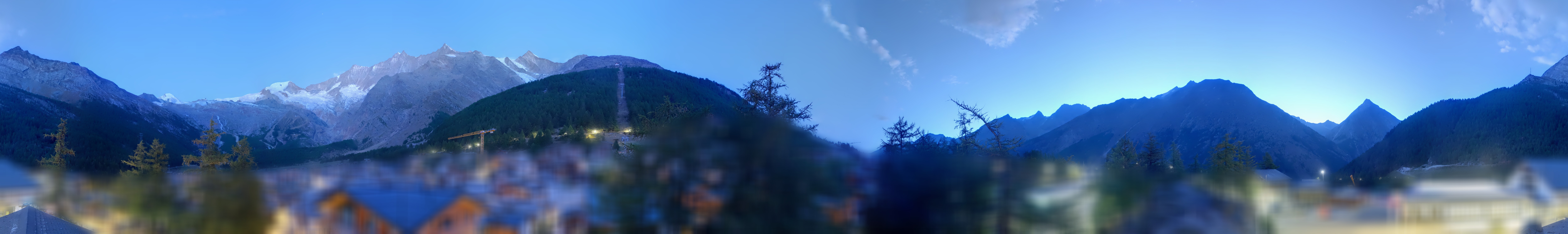 Archiv Foto Webcam Saas Fee: Blick in den Ortskern