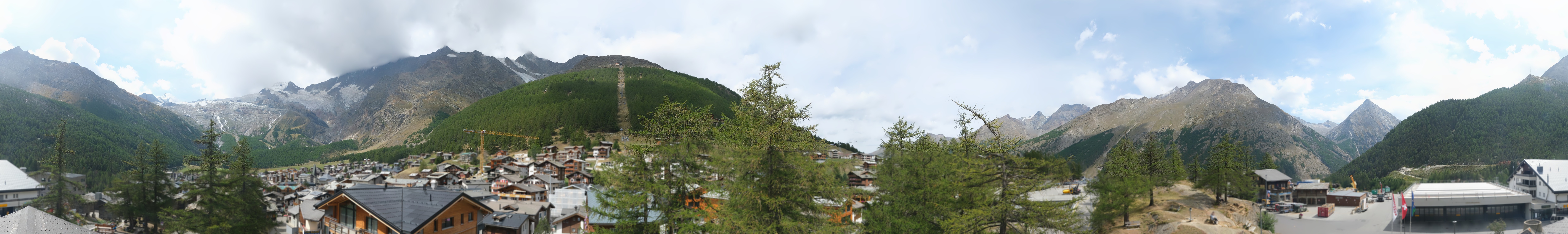 Archiv Foto Webcam Saas Fee: Blick in den Ortskern