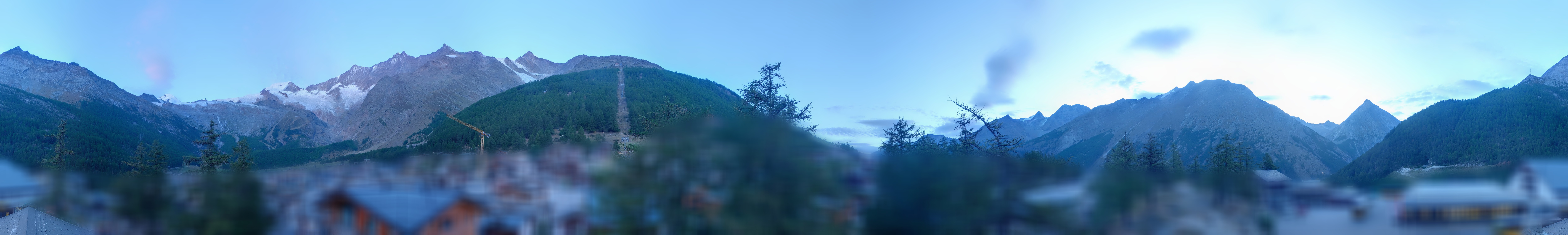 Archiv Foto Webcam Saas Fee: Blick in den Ortskern