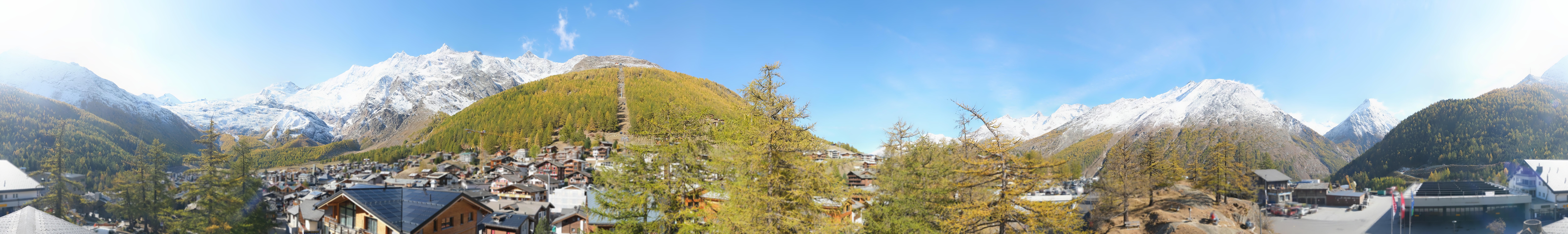 Archiv Foto Webcam Saas Fee: Blick in den Ortskern
