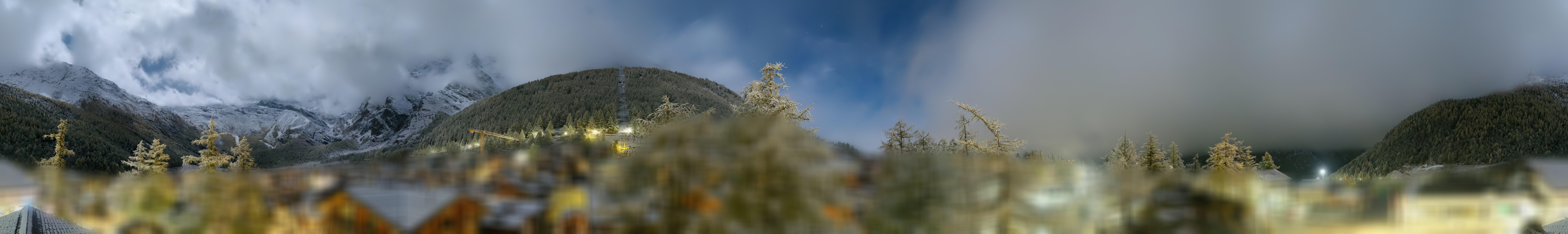 Archiv Foto Webcam Saas Fee: Blick in den Ortskern