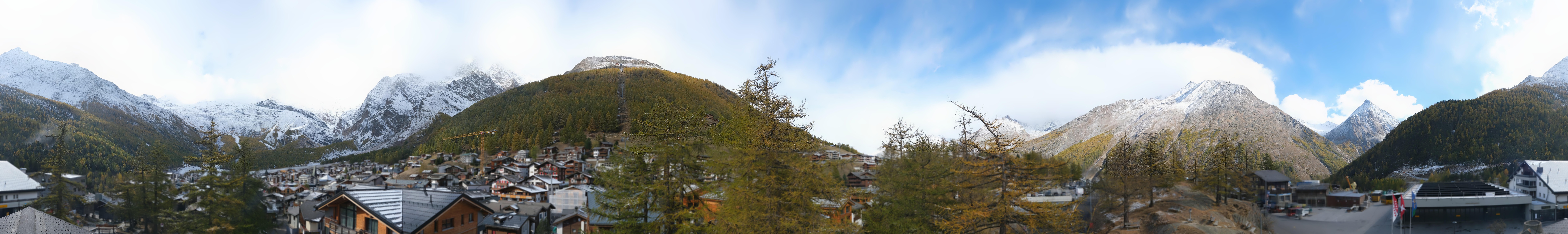 Archiv Foto Webcam Saas Fee: Blick in den Ortskern