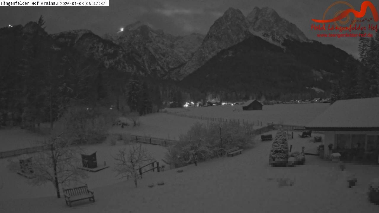 Archived image Grainau - Webcam Hotel Längenfelder Hof