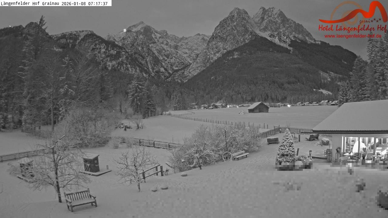 Archived image Grainau - Webcam Hotel Längenfelder Hof