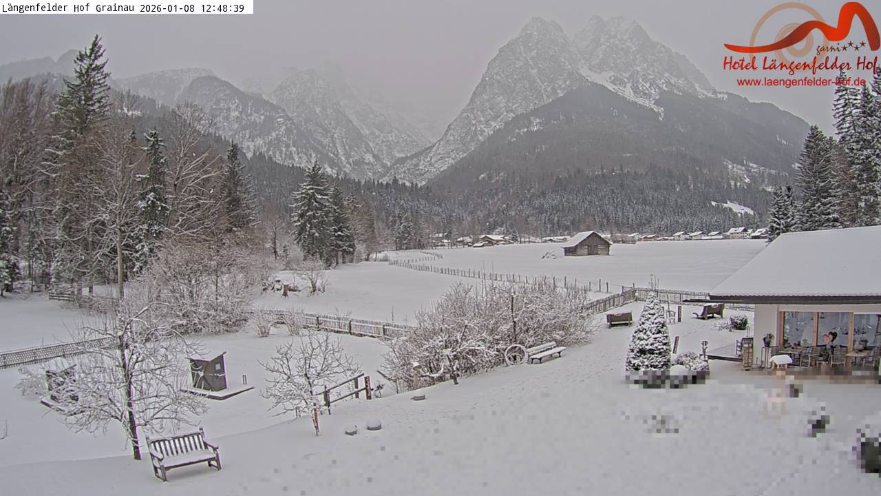 Archived image Grainau - Webcam Hotel Längenfelder Hof