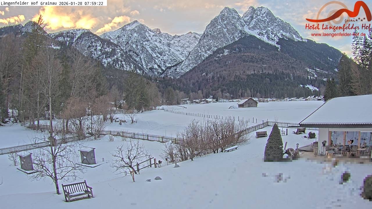 Archived image Grainau - Webcam Hotel Längenfelder Hof