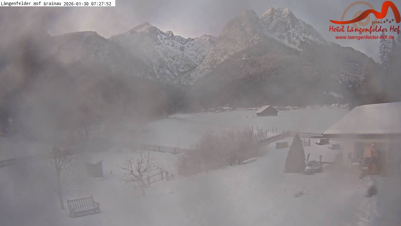 Archived image Grainau - Webcam Hotel Längenfelder Hof