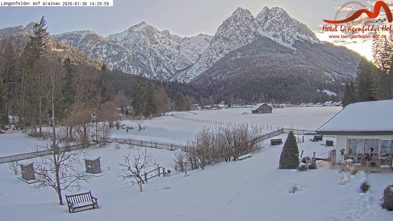 Archived image Grainau - Webcam Hotel Längenfelder Hof