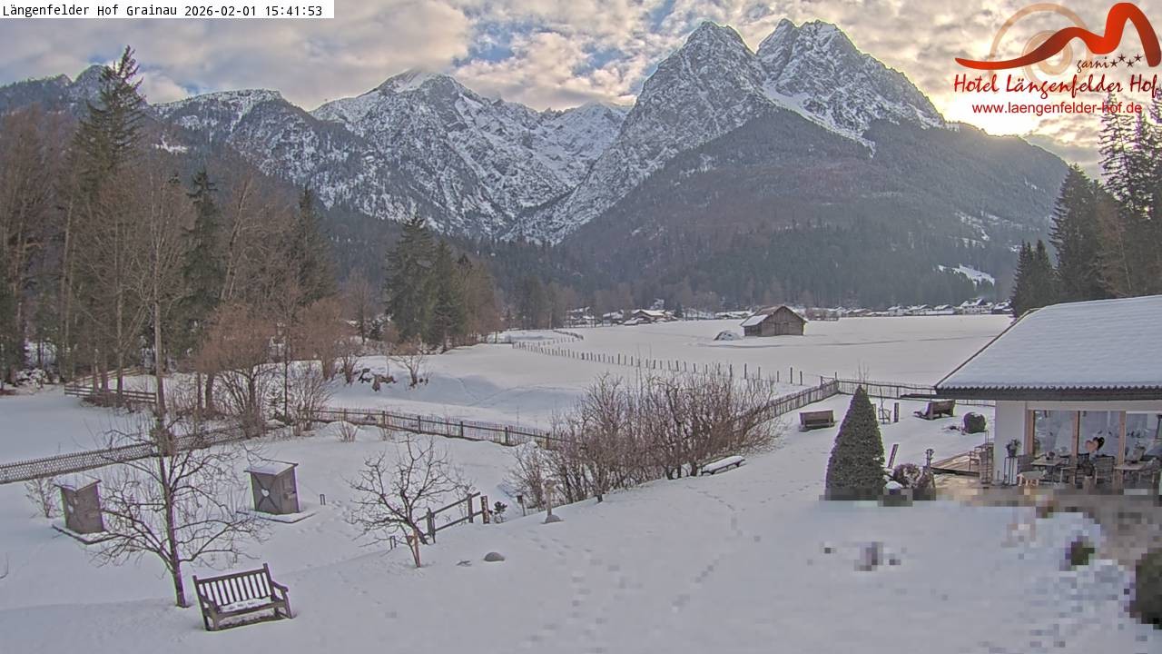 Archived image Grainau - Webcam Hotel Längenfelder Hof