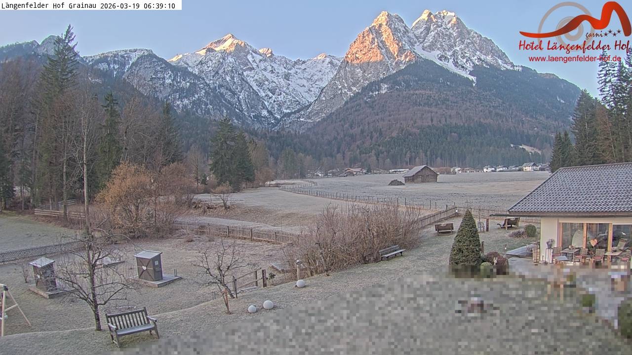 Archived image Grainau - Webcam Hotel Längenfelder Hof