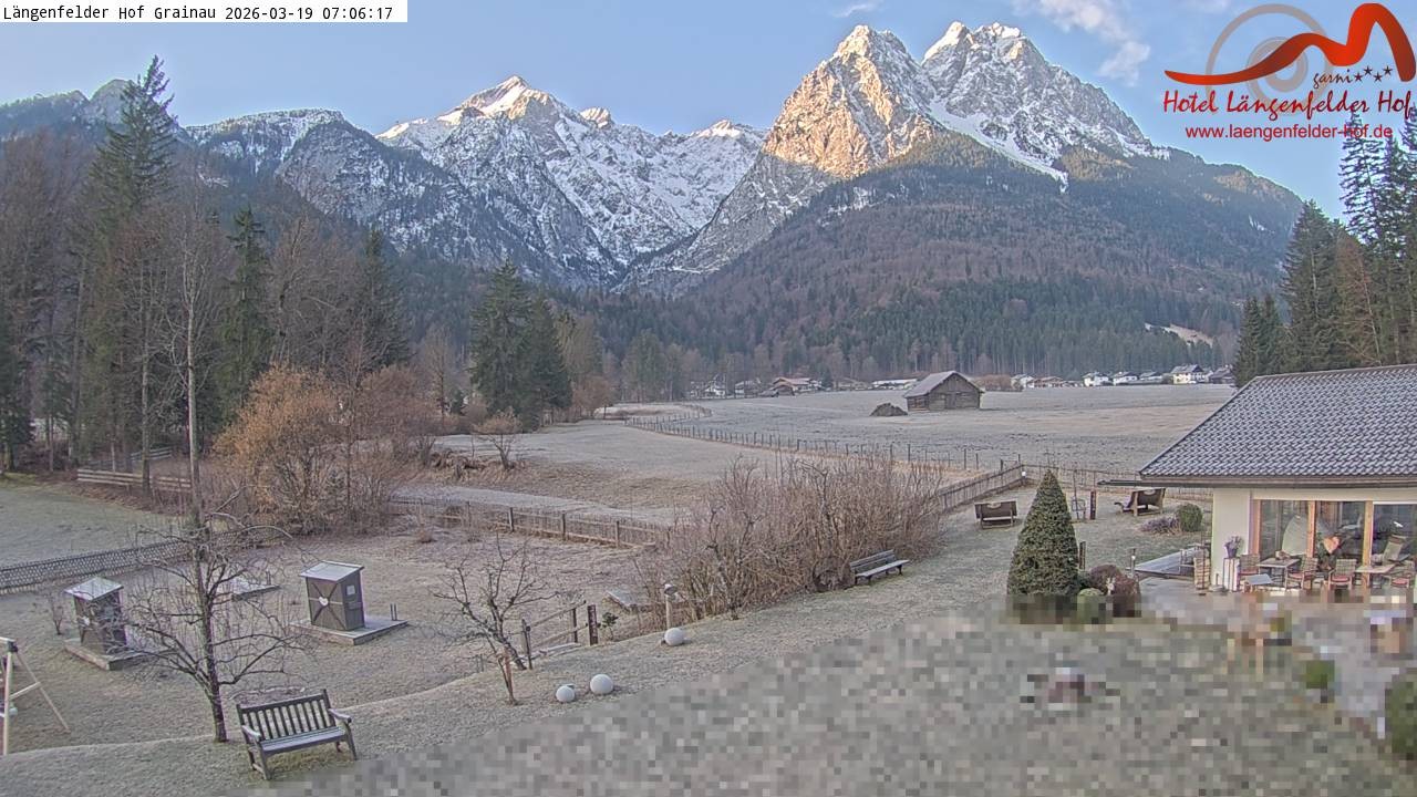Archived image Grainau - Webcam Hotel Längenfelder Hof