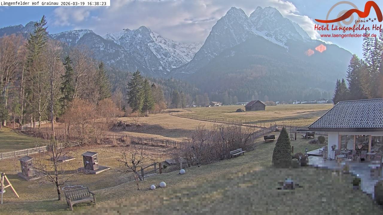Archived image Grainau - Webcam Hotel Längenfelder Hof