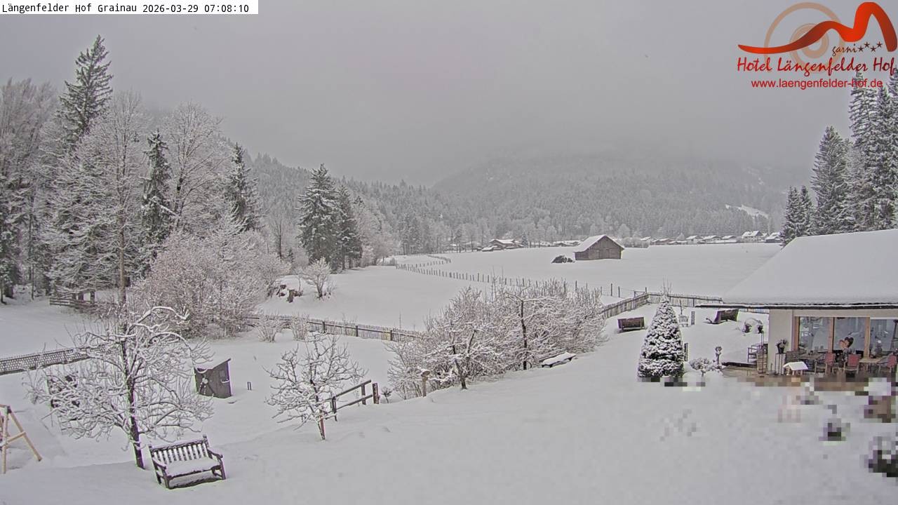 Archived image Grainau - Webcam Hotel Längenfelder Hof