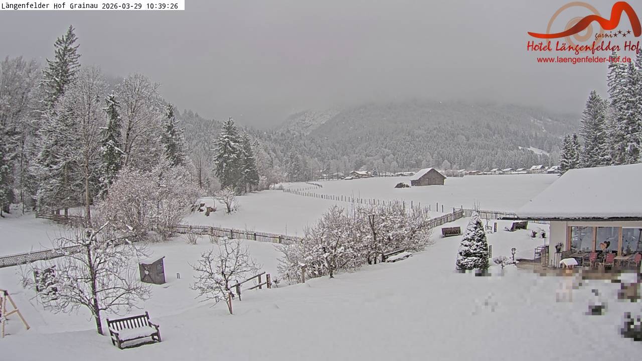 Archived image Grainau - Webcam Hotel Längenfelder Hof