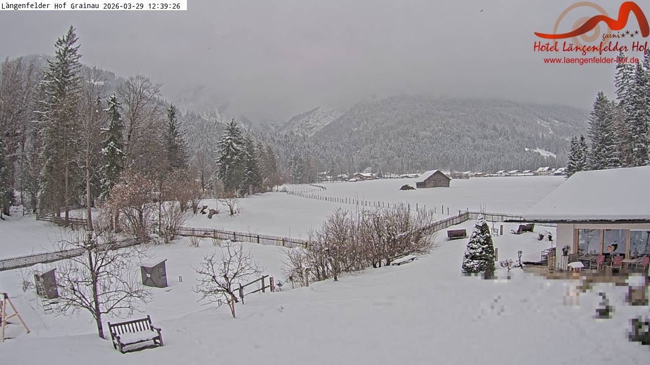 Archived image Grainau - Webcam Hotel Längenfelder Hof