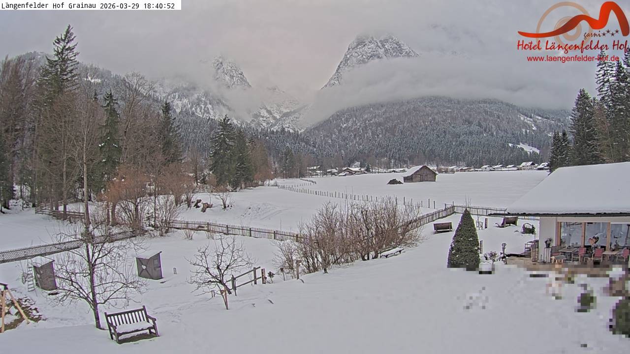 Archived image Grainau - Webcam Hotel Längenfelder Hof