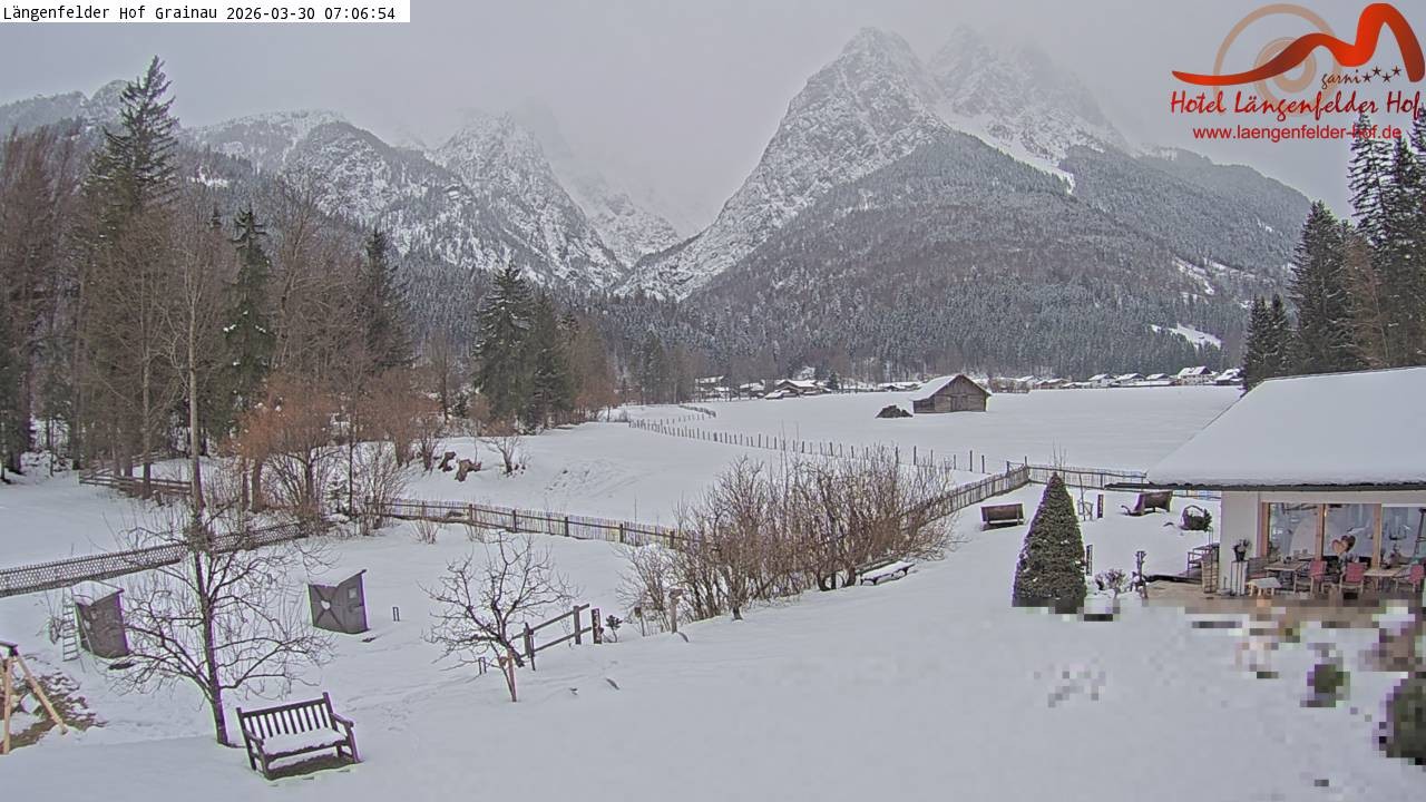 Archived image Grainau - Webcam Hotel Längenfelder Hof