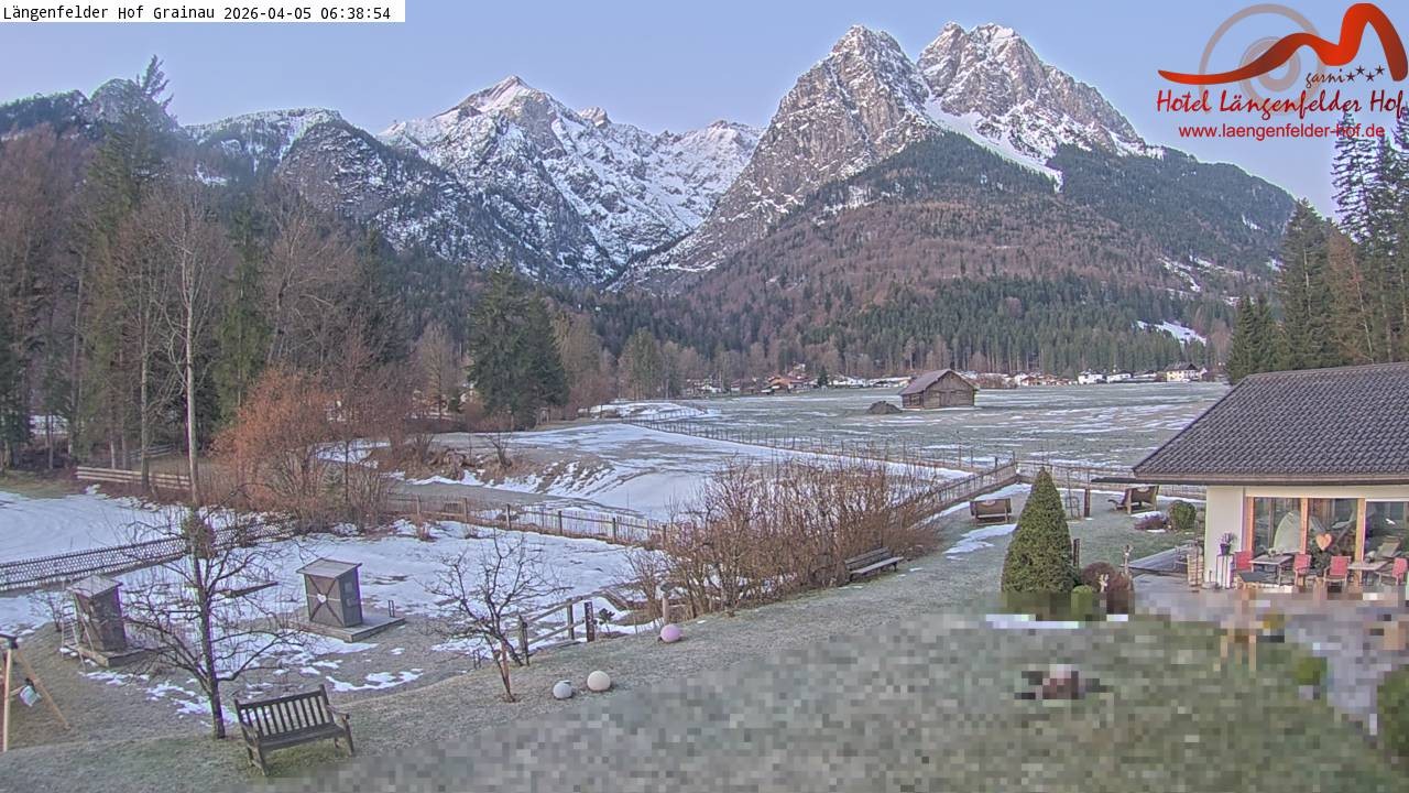 Archived image Grainau - Webcam Hotel Längenfelder Hof