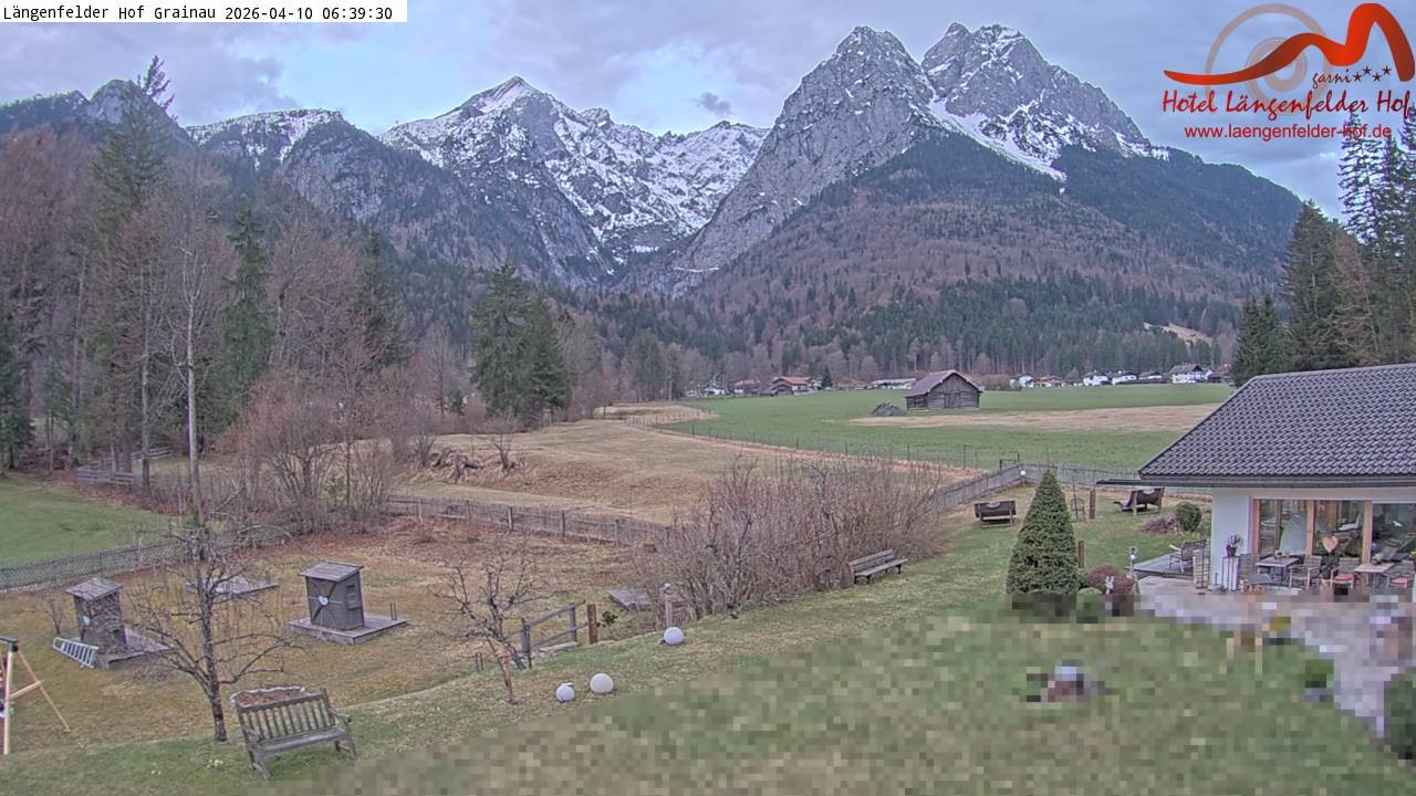 Archived image Grainau - Webcam Hotel Längenfelder Hof