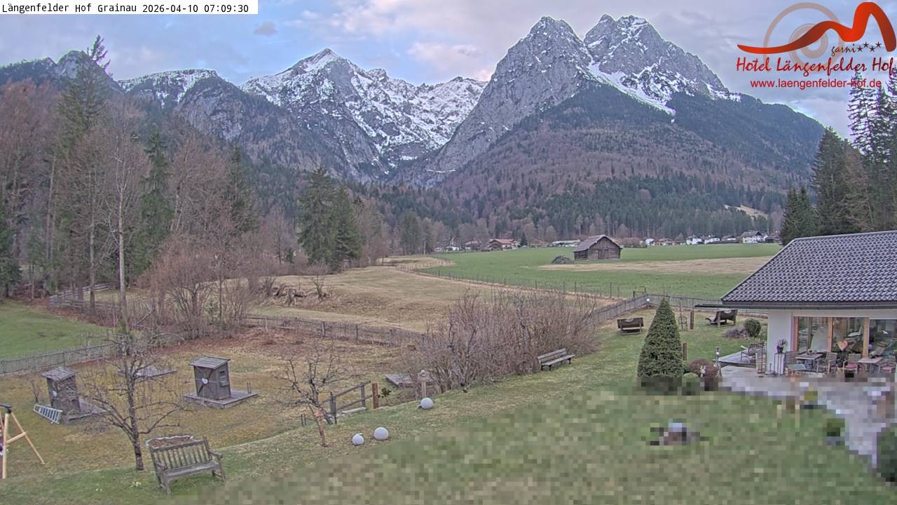 Archived image Grainau - Webcam Hotel Längenfelder Hof