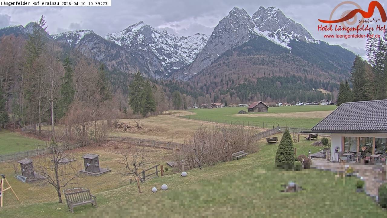 Archived image Grainau - Webcam Hotel Längenfelder Hof