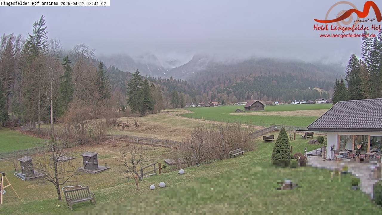 Archived image Grainau - Webcam Hotel Längenfelder Hof