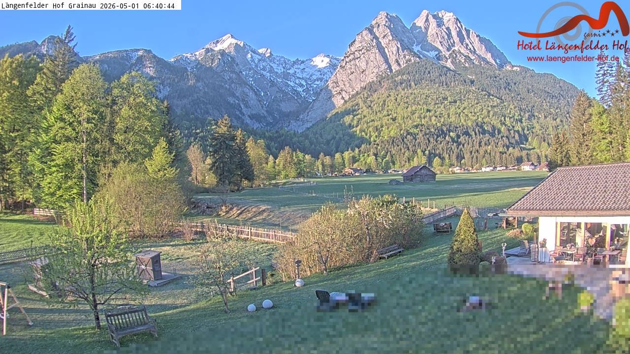 Archived image Grainau - Webcam Hotel Längenfelder Hof
