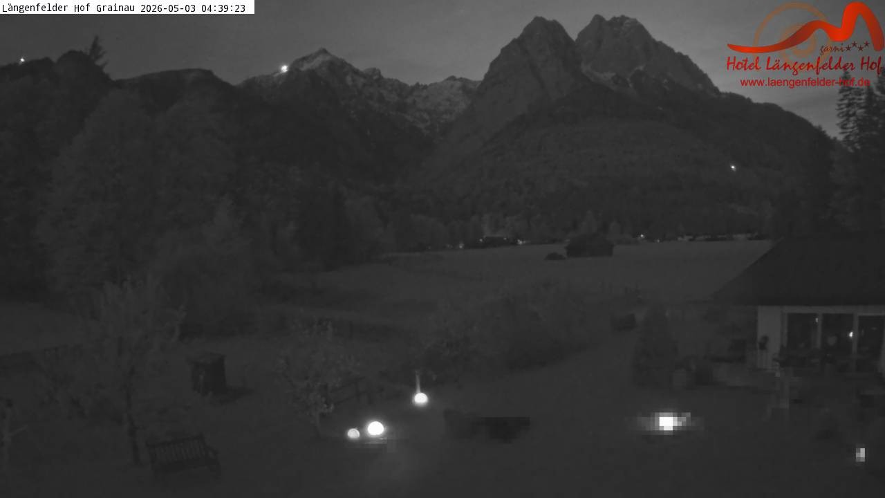 Archived image Grainau - Webcam Hotel Längenfelder Hof