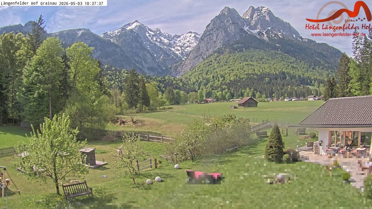 Archived image Grainau - Webcam Hotel Längenfelder Hof